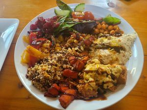 Autumn Buddha Bowl. at The Eating Gorilla in Penrhyndeudraeth