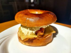 New York Deli Bagel. at The Eating Gorilla in Penrhyndeudraeth
