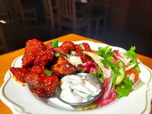 Half and Half Wings. at The Eating Gorilla in Penrhyndeudraeth