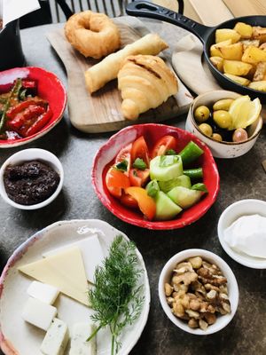 Vegan breakfast  at OMM INN in Eskisehir