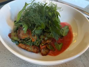 Mung Bean and Oyster
Mushroom Bowl at OMM INN in Eskisehir