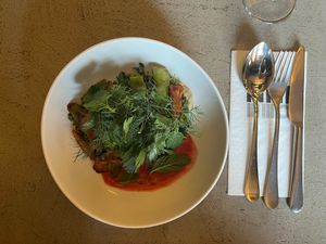 Mung Bean and Oyster
Mushroom Bowl at OMM INN in Eskisehir