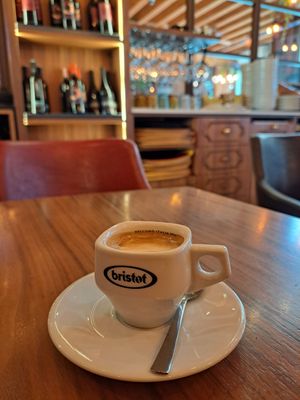 Coffee with soy milk at Da Michele in Venice