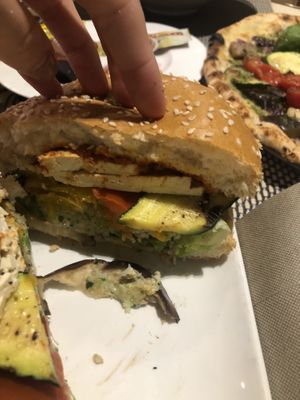 Tofu vegan burger  at Da Michele in Venice