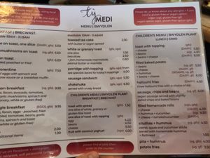 Menu page 3 (Feb 2025) at Ty Medi in Machynlleth