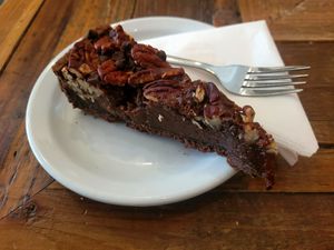 Chocolate and Pecan Pie at Ty Medi in Machynlleth