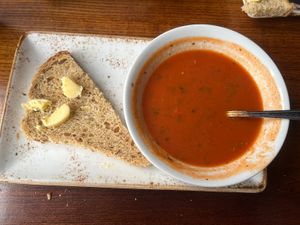 tomato soup  at Anchor Bankside in South East London
