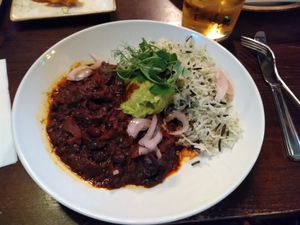 Pulled mushroom chilli at Anchor Bankside in South East London