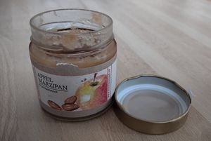 Apple marzipan spread at Die Luebecker Marzipan-Speicher in Luebeck