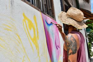 Our walls with a message  at Casa Animal Antiespecista in Playa Del Carmen