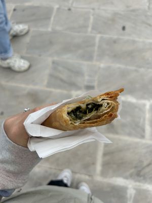 spinach pie  at Gregory's in Milos
