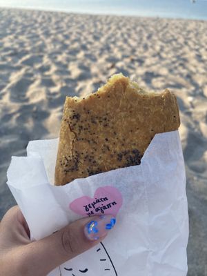 Tiropita (cheese pie)  at Gregory's in Milos