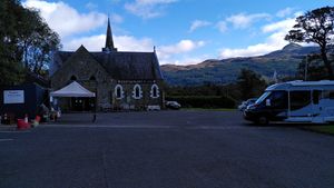 Slanj restaurant centre-left at Slanj in Arrochar