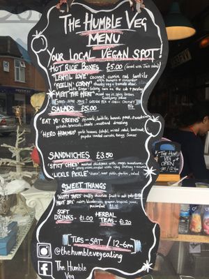 Menu at The Humble Veg  in West London