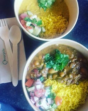 Options of GO LARGE and a KIDS OPTION  at The Humble Veg  in West London