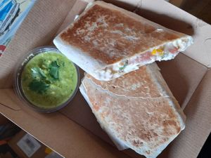 "A bestselling mashed mayo Chickpea mix with a spicy pea chutney at The Humble Veg  in West London