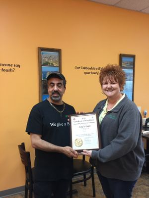 Award winners  at Teta's Grill in Flushing