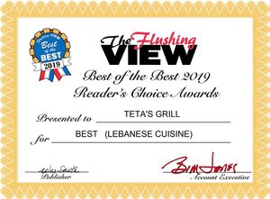 Award winners  at Teta's Grill in Flushing