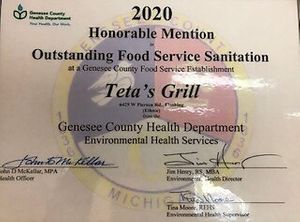 Award winners  at Teta's Grill in Flushing