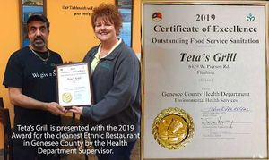 Award winners  at Teta's Grill in Flushing