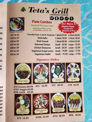 Menu at Teta's Grill in Flushing