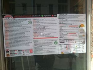 Their menu outside at Pizza Panorama in Castanet-tolosan