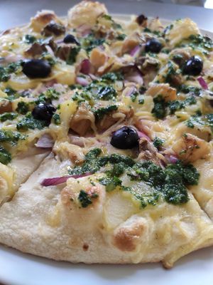 One of the best vegan pizzas I've ever ate. Especially the one with cream and potatoes. 🙌🏼 at Pizza Panorama in Castanet-tolosan