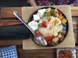 Tofu dish at EAK Ramen in New York City