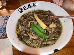 Ramen bowl at EAK Ramen in New York City