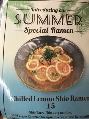 Limited edition cold ramen  at EAK Ramen in New York City