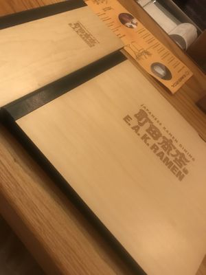 Menus at EAK Ramen in New York City