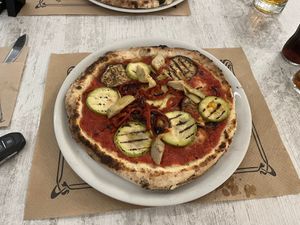 Pizza day one, vegetariana without cheese.  at MargheRita in Lanzarote