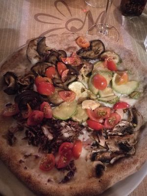 Veggie pizza at MargheRita in Lanzarote