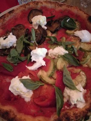 Veggie pizza at MargheRita in Lanzarote