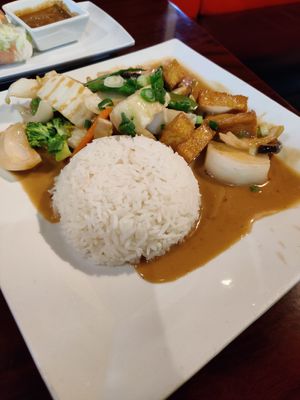 Tofu veggies with coconut milk at Pho Ginseng in Huntersville