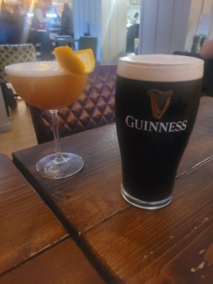 French Martini and Guiness at The Fat Boar in Wrexham