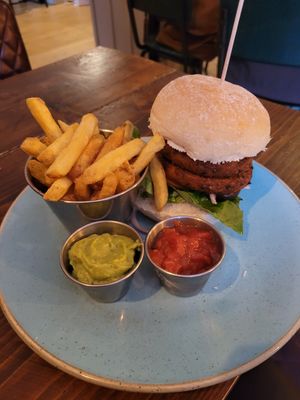 Veggie Burger (VG) at The Fat Boar in Wrexham