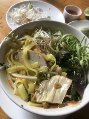 Noodles and tofu soup   at Sen Vegan House in Ho Chi Minh City