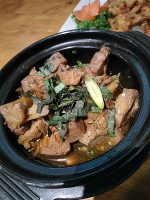 Jackfruit with sauce at Sen Vegan House in Ho Chi Minh City