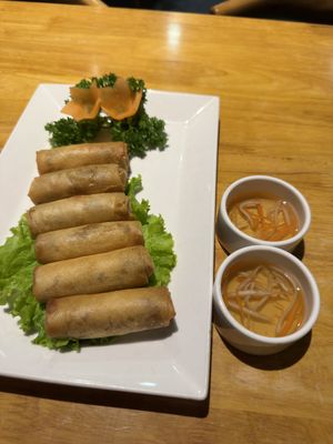 Spring rolls  at Sen Vegan House in Ho Chi Minh City