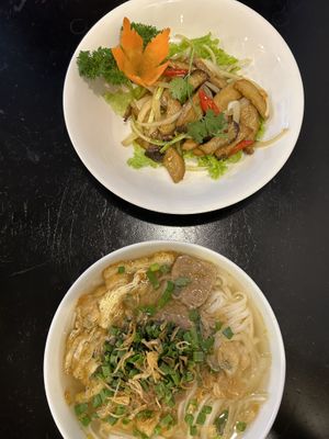 Sauted King oyster mushrooms  / Pho #Veganuary at Sen Vegan House in Ho Chi Minh City