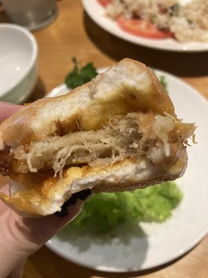 Tofu wing in the bao, a tiny bite size of delicious   at Sen Vegan House in Ho Chi Minh City