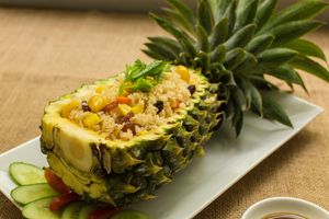 Pineapple fried rice at Sen Vegan House in Ho Chi Minh City