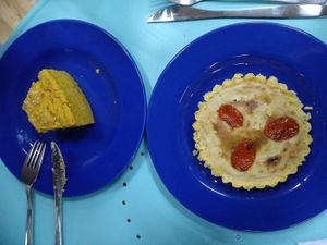 Quiche and mushroom cake at Soul - Alimentação Saudável e do Bem in Braga