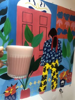 Pink latte  at Soul - Alimentação Saudável e do Bem in Braga