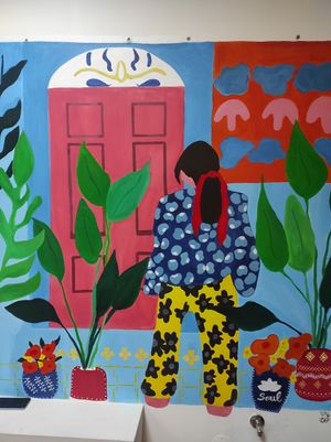 Wall painting at Soul - Alimentação Saudável e do Bem in Braga