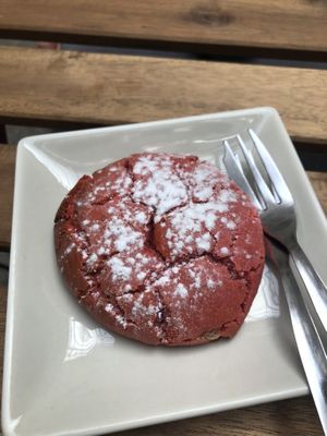 Red velvet cookie for dessert  at Soul - Alimentação Saudável e do Bem in Braga