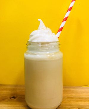 Coffee and vegetable milk with chantilly vegan at Soul - Alimentação Saudável e do Bem in Braga