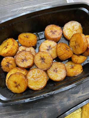 Plantains. Okay. Have had better and less expensive from other restaurants    at Zweli's Kitchen in Durham