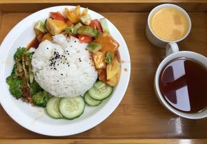 Golden tofu at Minf Houze Vegan Cafe in Kuala Lumpur